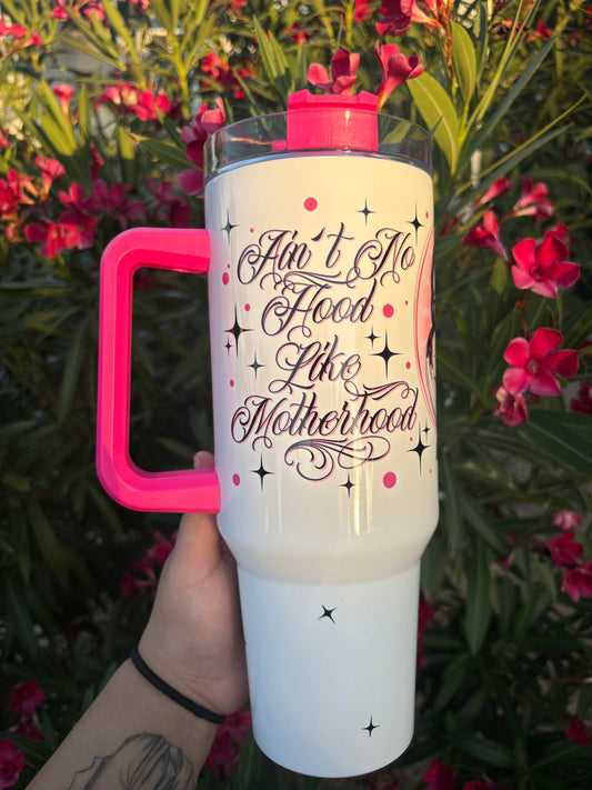 Motherhood 40oz tumbler ( pink )