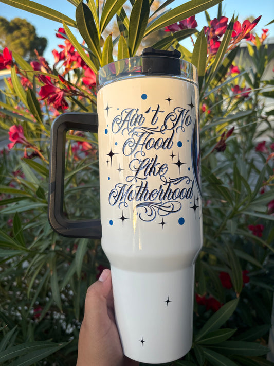 Motherhood 40oz tumbler ( blue )