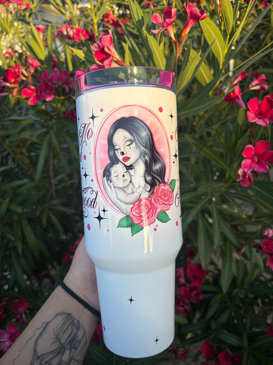 Motherhood 40oz tumbler ( pink )
